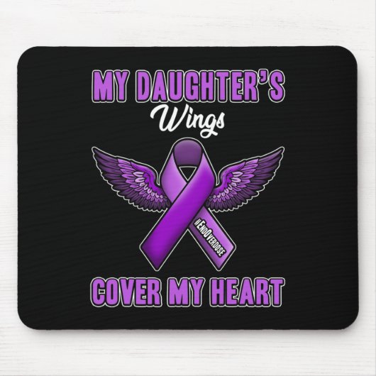 Mijn Dochter's Wings Hoesje Mijn Hart Einde Overdo Muismat (Voorkant)
