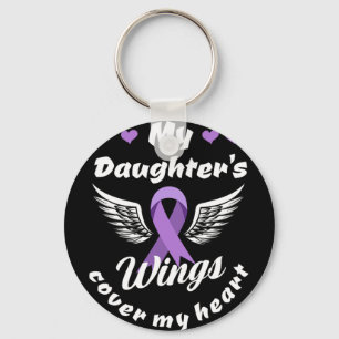 Mijn dochter's Wings Hoesje Mijn hartoverdosis war Sleutelhanger