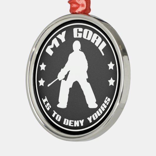 Mijn doel, Field Hockey Goalie Kerstversiering Metalen Ornament (Links)