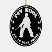 Mijn doel, Field Hockey Goalie Ornament (Rechts)