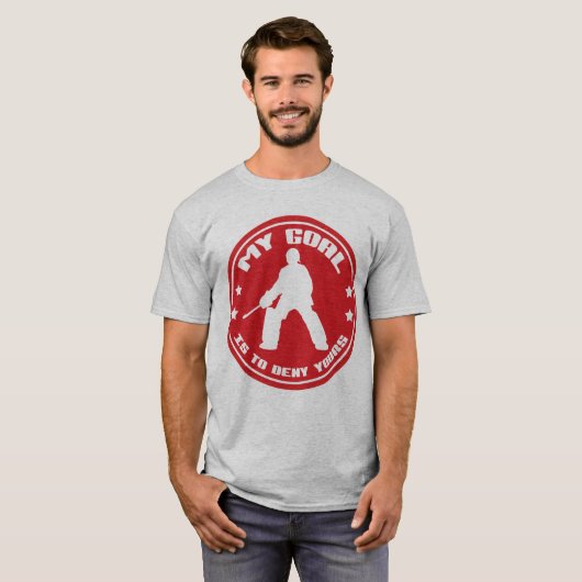 Mijn doel, Field Hockey Goalie Quote T-shirt (Voorkant volledig)