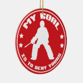 Mijn doel, Field Hockey (rood) Ornament (Rechts)