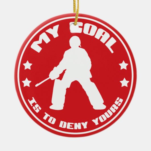 Mijn doel, Field Hockey (rood) Ornament (Voorkant)