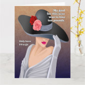 Mijn doel grappig retro groet kaart (Gele Bloem)