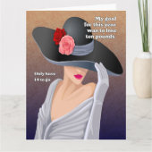 Mijn doel grappig retro groet kaart (Voorkant)