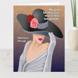 Mijn doel grappige retro groet kaart