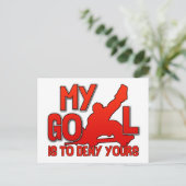 Mijn doel, Hockey Goalie Briefkaart (Staand voorkant)