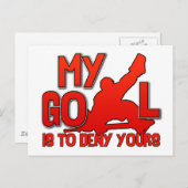 Mijn doel, Hockey Goalie Briefkaart (Voorkant / Achterkant)