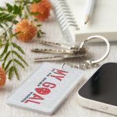 Mijn doel, Hockey Goalie Mask Sleutelhanger (Voorkant Rechts)