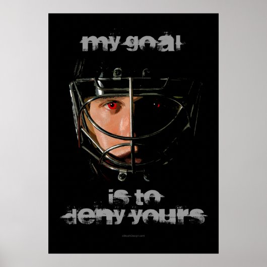 Mijn doel (Hockey Goalie) Poster (Voorkant)