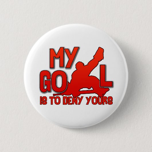 Mijn doel, Hockey Goalie Ronde Button 5,7 Cm (Voorkant)