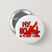 Mijn doel, Hockey Goalie Ronde Button 5,7 Cm (Voorkant /achterkant)
