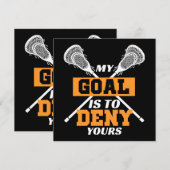 Mijn doel is om die van jou te ontkennen Lacrosse (Voorkant / Achterkant)
