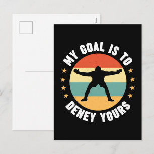 Mijn doel is om die van jou te ontkennen voetbal feestdagenkaart