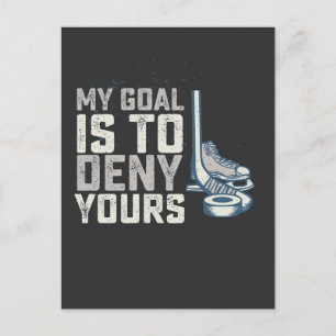 Mijn doel is om het jouwe te ontkennen Hockey Vint Uitnodiging Briefkaart
