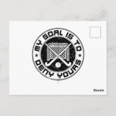 Mijn doel is om je fieldmuts Goalie te ontkennen Briefkaart (Achterkant)