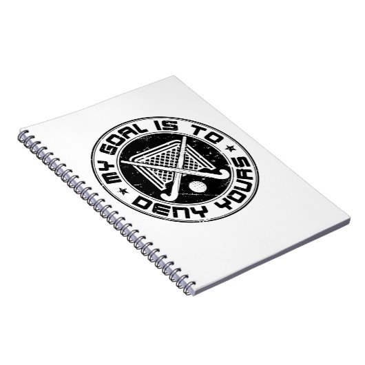 Mijn doel is om je fieldmuts Goalie te ontkennen Notitieboek (Rechterzijde)