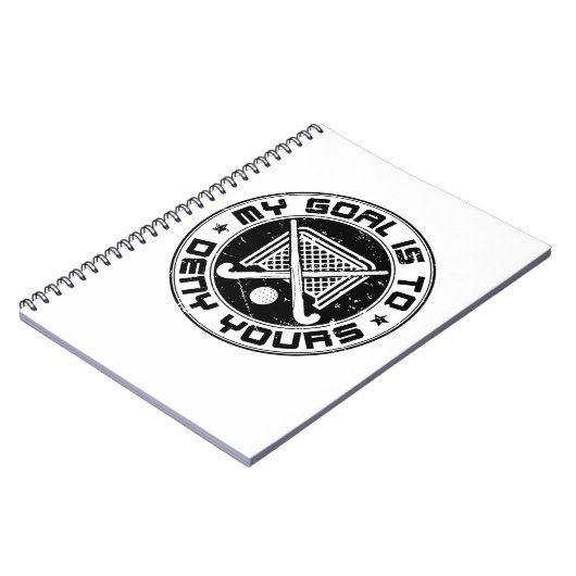 Mijn doel is om je fieldmuts Goalie te ontkennen Notitieboek (Linkerzijde)