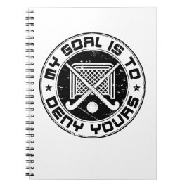 Mijn doel is om je fieldmuts Goalie te ontkennen Notitieboek