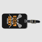 Mijn doel is om je lacrosse te ontkennen bagagelabel (Voorkant (horizontaal))