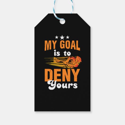 Mijn doel is om je lacrosse te ontkennen cadeaulabel (Achterkant)