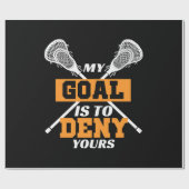 Mijn doel is om je lacrosse te ontkennen cadeaupapier (Vlak)