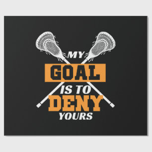 Mijn doel is om je lacrosse te ontkennen cadeaupapier