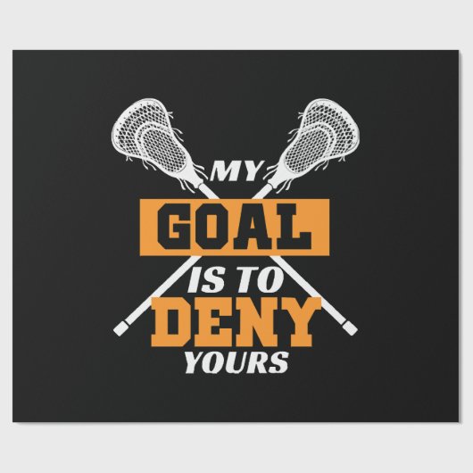 Mijn doel is om je lacrosse te ontkennen cadeaupapier (Vlak)