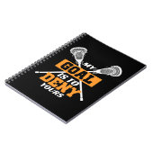 Mijn doel is om je lacrosse te ontkennen notitieboek (Linkerzijde)