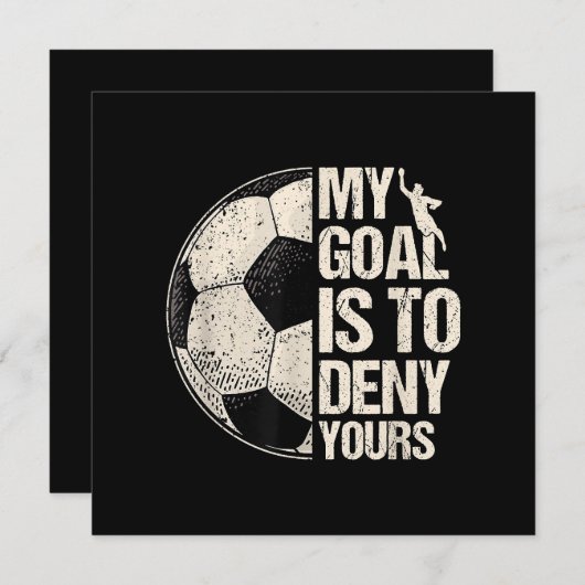 Mijn doel is om je neus te ontkennen... dat Goalie (Voorkant / Achterkant)