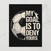 Mijn doel is om je neus te ontkennen... dat Goalie Informatiekaartje (Achterkant)