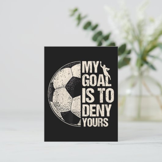 Mijn doel is om je neus te ontkennen... dat Goalie Informatiekaartje (Staand voorkant)