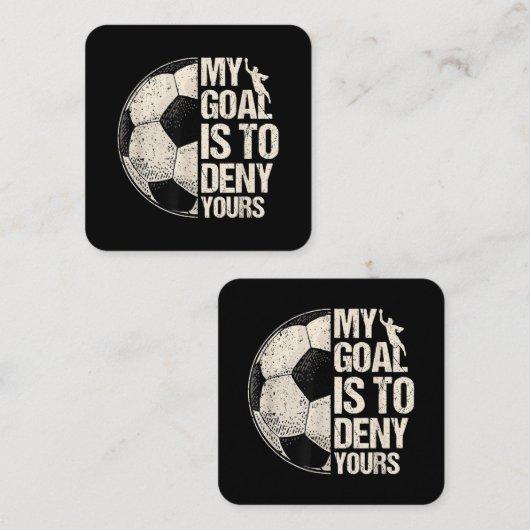 Mijn doel is om je neus te ontkennen... dat Goalie Vierkante Visitekaartje (Voorkant / Achterkant)