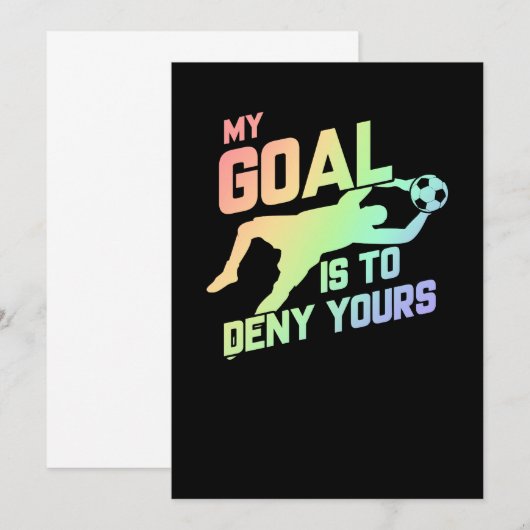 Mijn doel is om je sportman Goalie Soft te ontkenn Kaart (Voorkant / Achterkant)