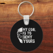 Mijn doel is om jullie Hockey Goalie Ice Hoc te on Sleutelhanger (Voorkant)