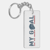 Mijn doel, Lacrosse Goalie Keyring Sleutelhanger (Voorkant Links)
