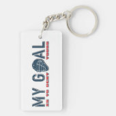 Mijn doel, Lacrosse Goalie Keyring Sleutelhanger (achterkant)