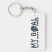 Mijn doel, Lacrosse Goalie Keyring Sleutelhanger (Voorkant)
