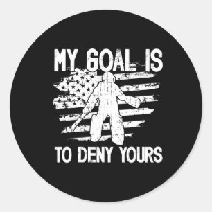 Mijn doel veldhockey doelman veldhockey doelverded ronde sticker