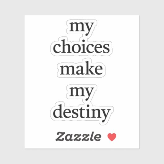 Mijn doelgerichte vinylSticker Sticker (Vel)