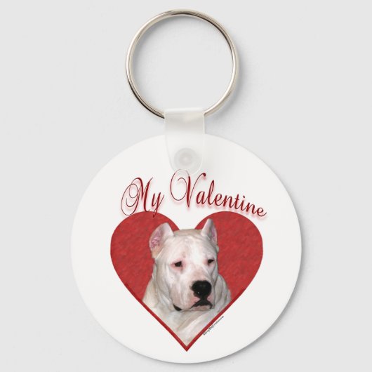 Mijn Dogo Argentino Valentijn Sleutelhanger (Voorkant)