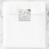 Mijn dogo Ate Mijn Lesson Plan Vierkante Sticker (Tas)