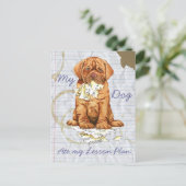 Mijn Dogue de Bordeaux Ate Mijn Lesson Plan Briefkaart (Staand voorkant)