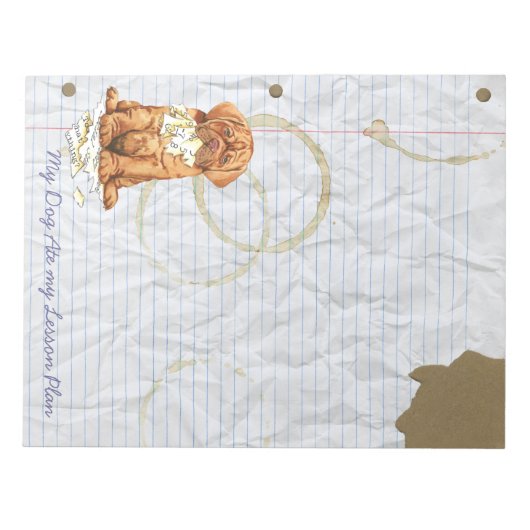 Mijn Dogue de Bordeaux Ate Mijn Lesson Plan Notitieblok (Voorkant)