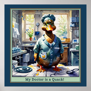 Mijn dokter is een Quack Duck in Scrubs Poster
