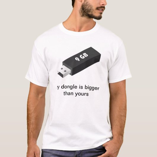 Mijn dongle is groter dan die van jou t-shirt (Voorkant)