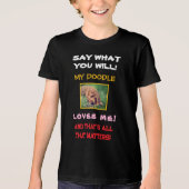 Mijn Doodle Houdt Van Mijn Kind Tri-Blend Shirt (Voorkant)