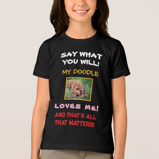 Mijn Doodle Houdt Van Mijn Kind Tri-Blend Shirt (Voorkant)