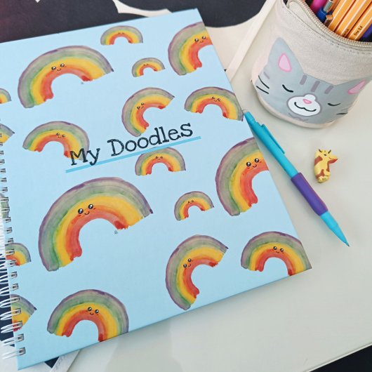Mijn Doodles,  Kawaii Rainbow-Notitieboek Notitieboek
