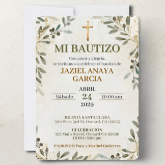 Mijn Doopfeest Uitnodiging Voor Jongen of Meisje